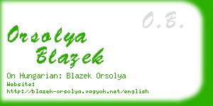 orsolya blazek business card